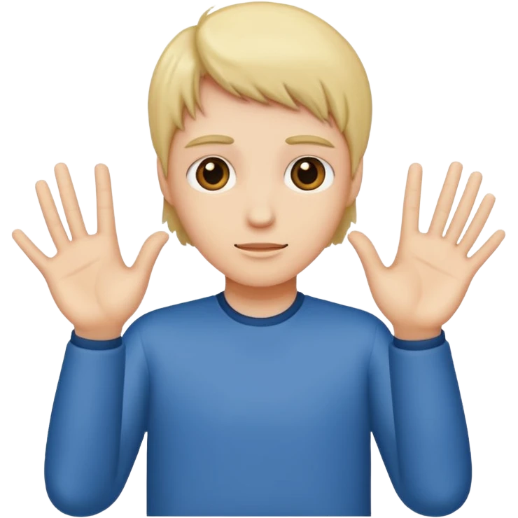 La H con las manos emoji