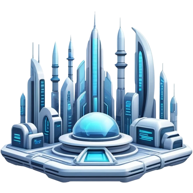 Utopian Futuristic Modern Cyber Aesthetic Scenery Deco emoji