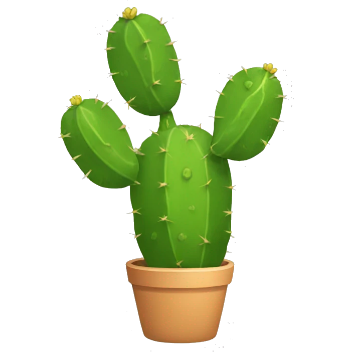 single flat Nopal without pot emoji