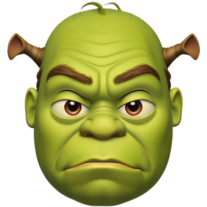 Недовольный шрек emoji