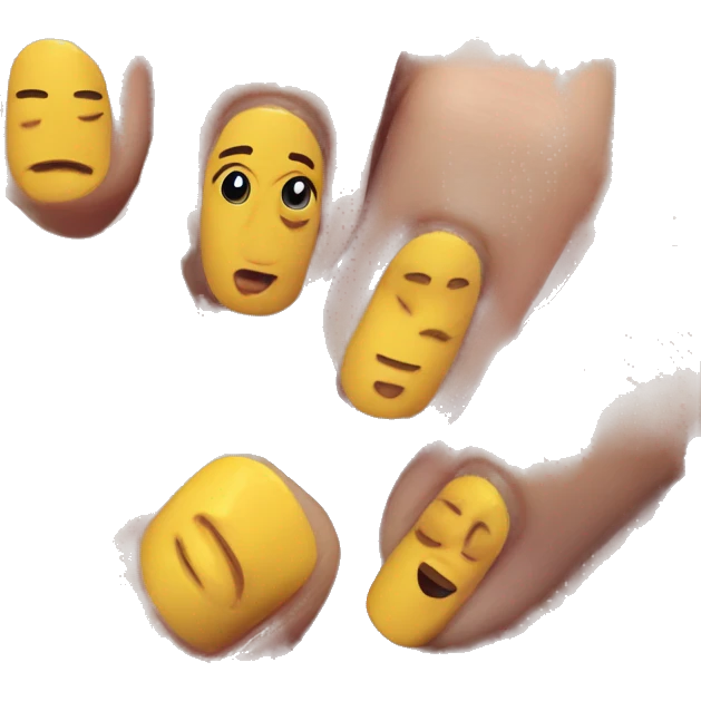 Middle finger emoji nails emoji