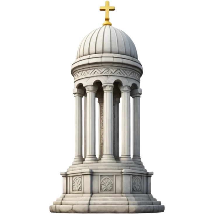 white Ukrainian monument on the main square emoji