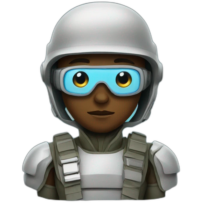 futurist super hero soldier emoji