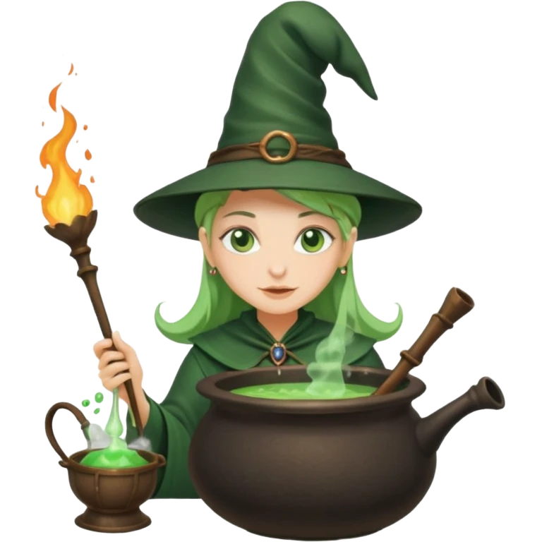 green witch cooking potion emoji