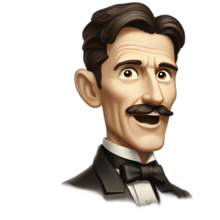 Nikola Tesla surprised  emoji