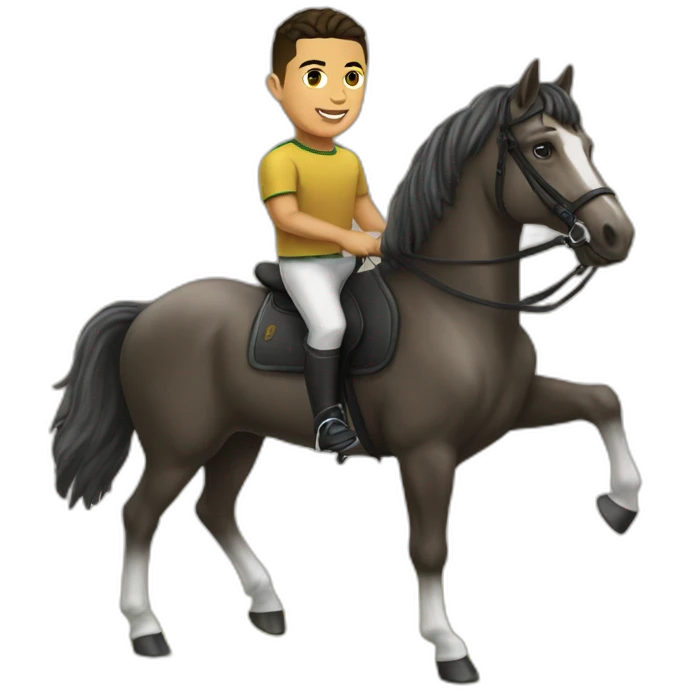 Ronaldo sur un cheval emoji