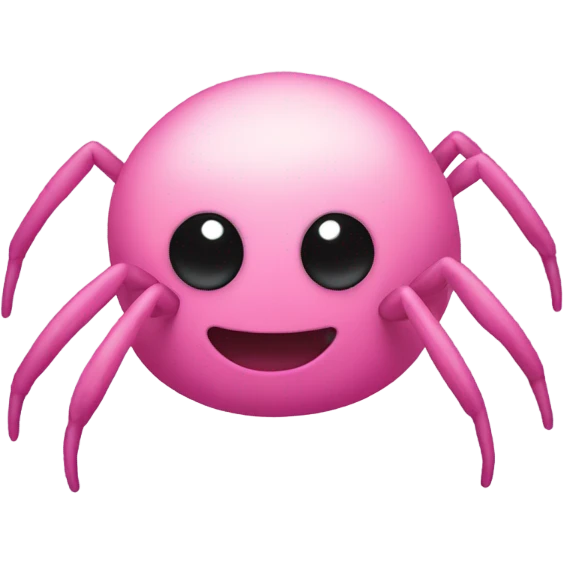 a pink spider poop emoji emoji