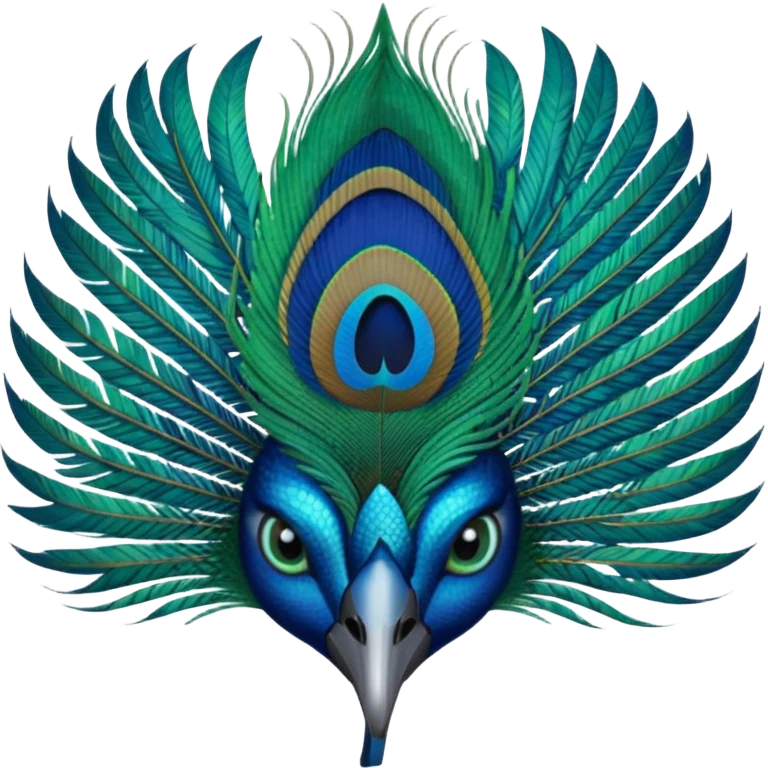Peacock feather emoji