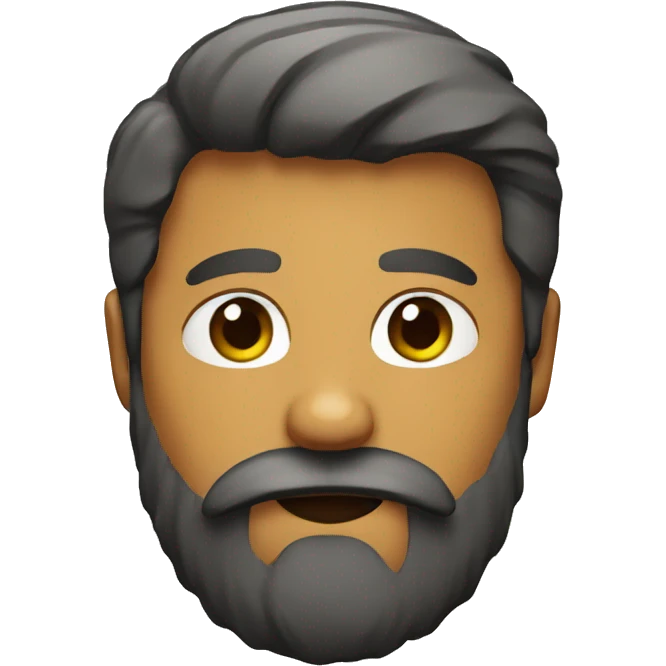Emoji with a beard emoji