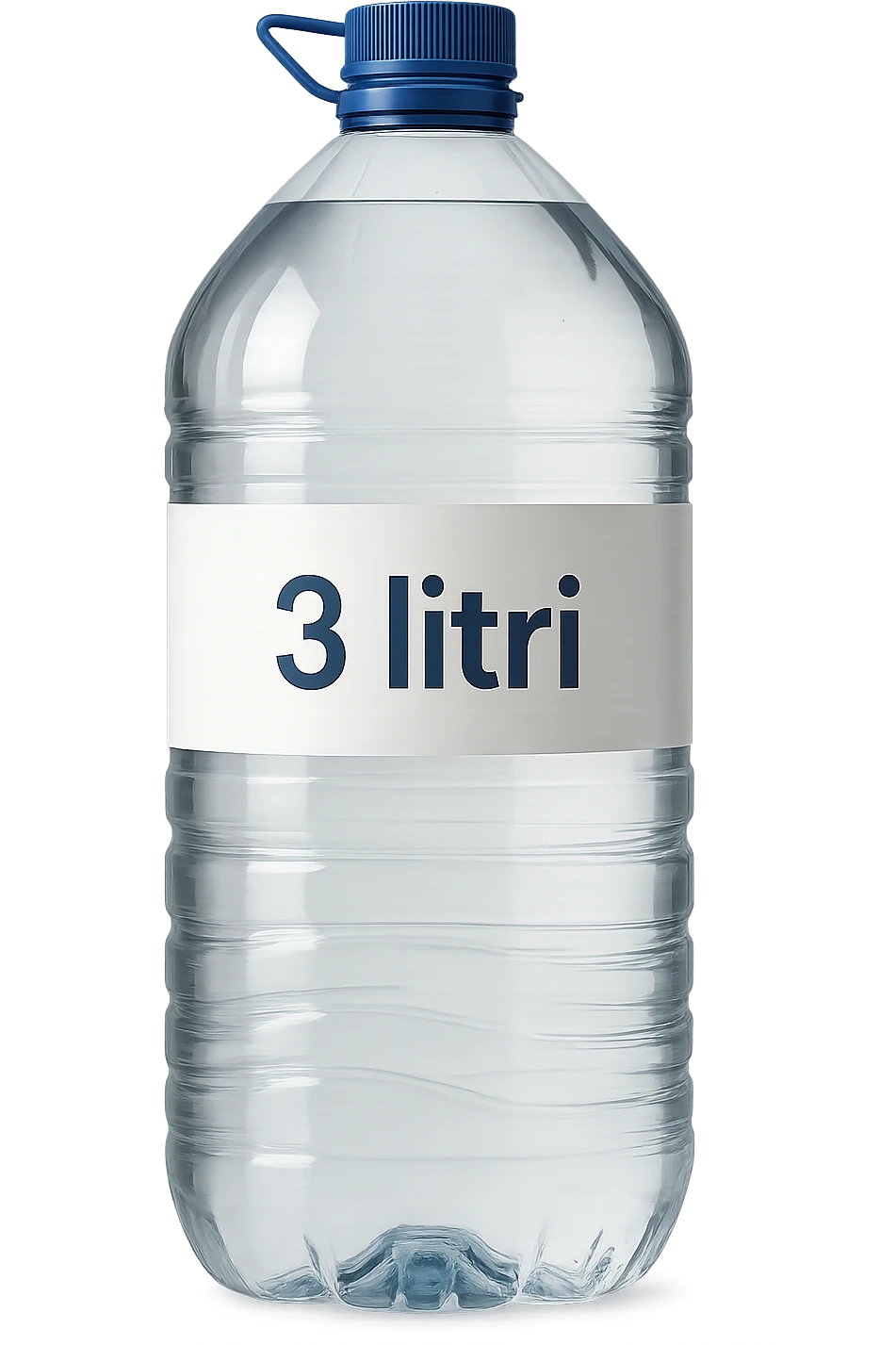 bottiglia di acqua con scritto 3 litri emoji