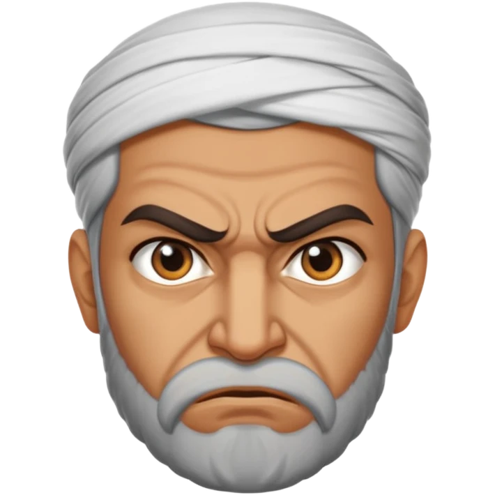 in profile, angry Iranian emoji