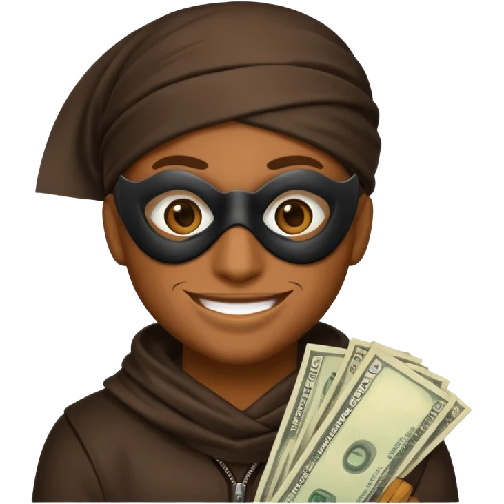 robber emoji with money emoji