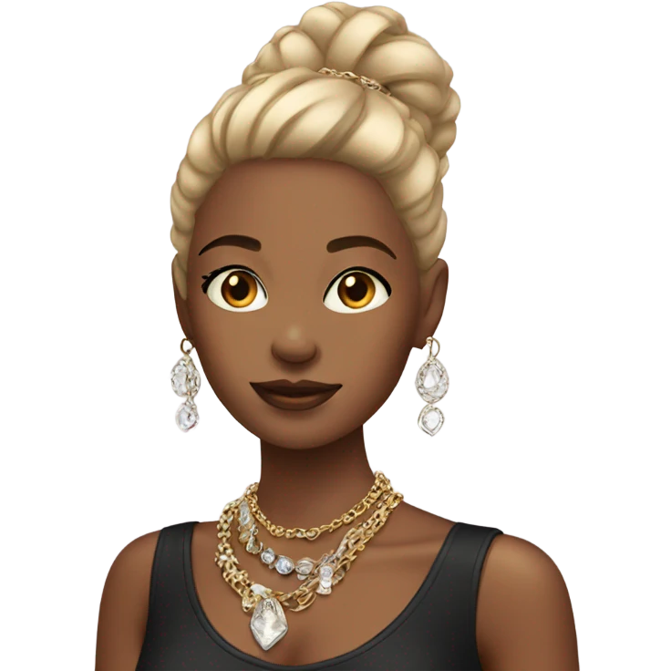 fashionable girl with jewelry  emoji