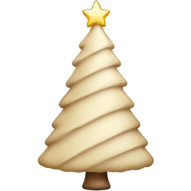 Beige glass christmas tree emoji