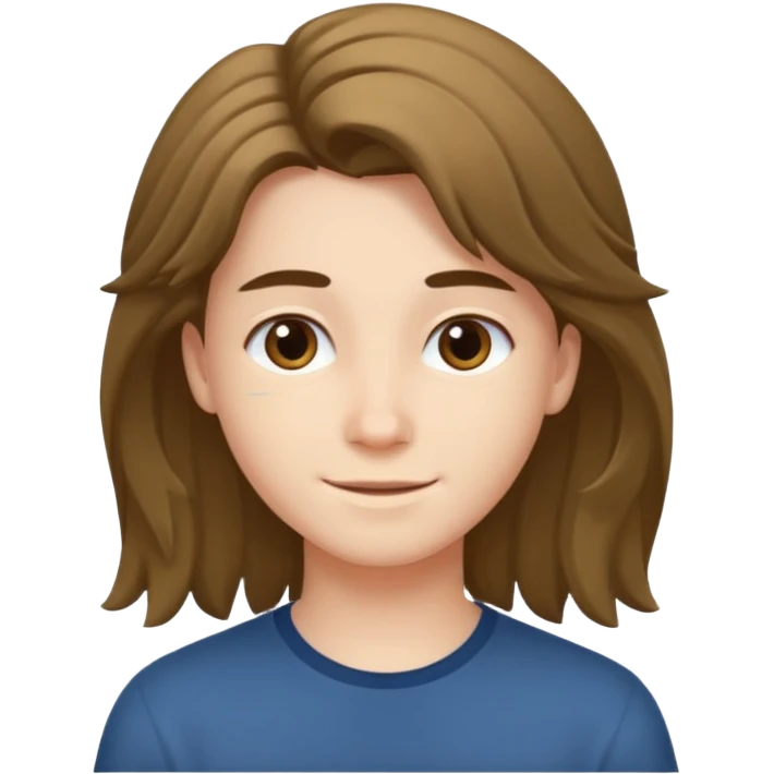 young full hair emoji