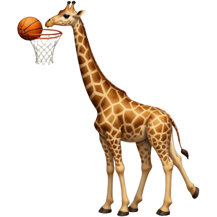 A giraffe who plays basketball emoji