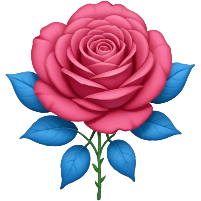 Emoji deRosa de color azul emoji