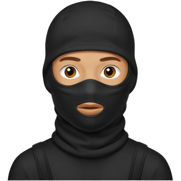 Hombre con pasamontañas emoji