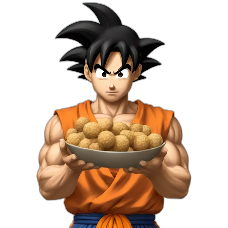 goku holding nuts emoji