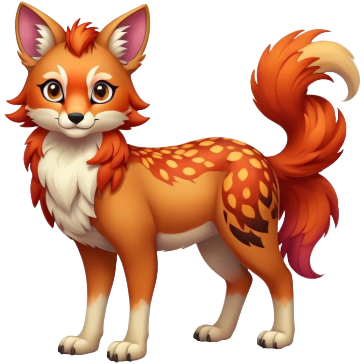 Multicolored exotic Falvie-Fionbri, full body emoji