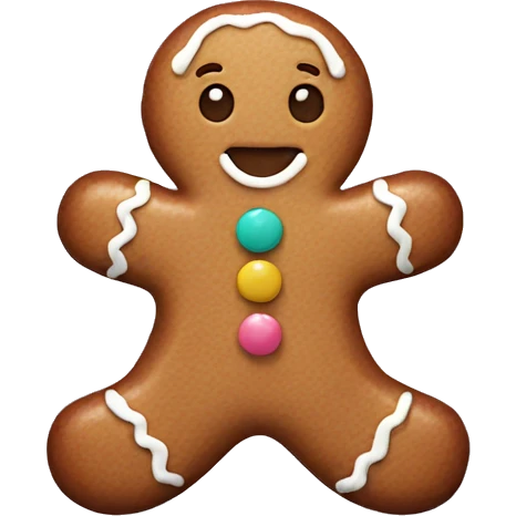 Pastel gingerbread man emoji
