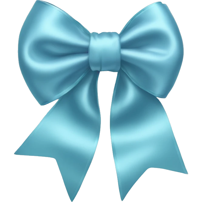 Light blue satin bow  emoji