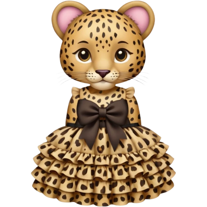 Leopard lolita dress, only dress emoji
