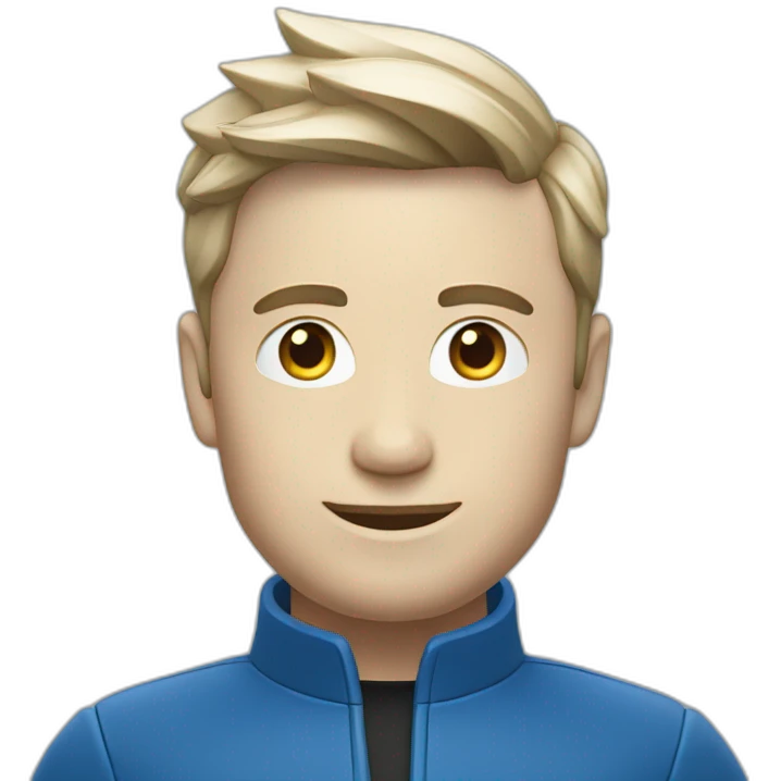 Tesla model 3 blue emoji