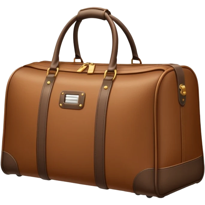 1 travel bag inside a tidy hotel room emoji