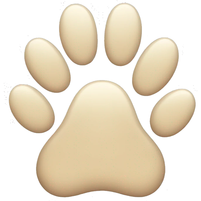 Cute little dog paw in light colors  emoji