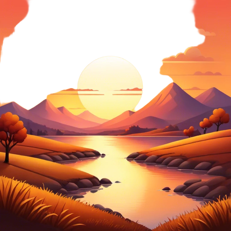 A sunset landscape emoji