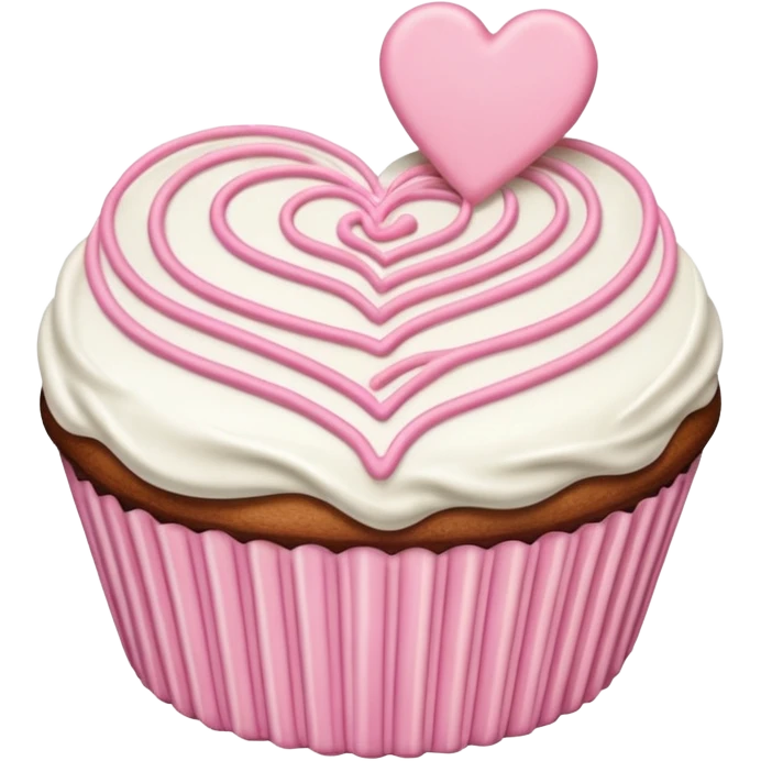 Heart with vintage cake frosting  emoji