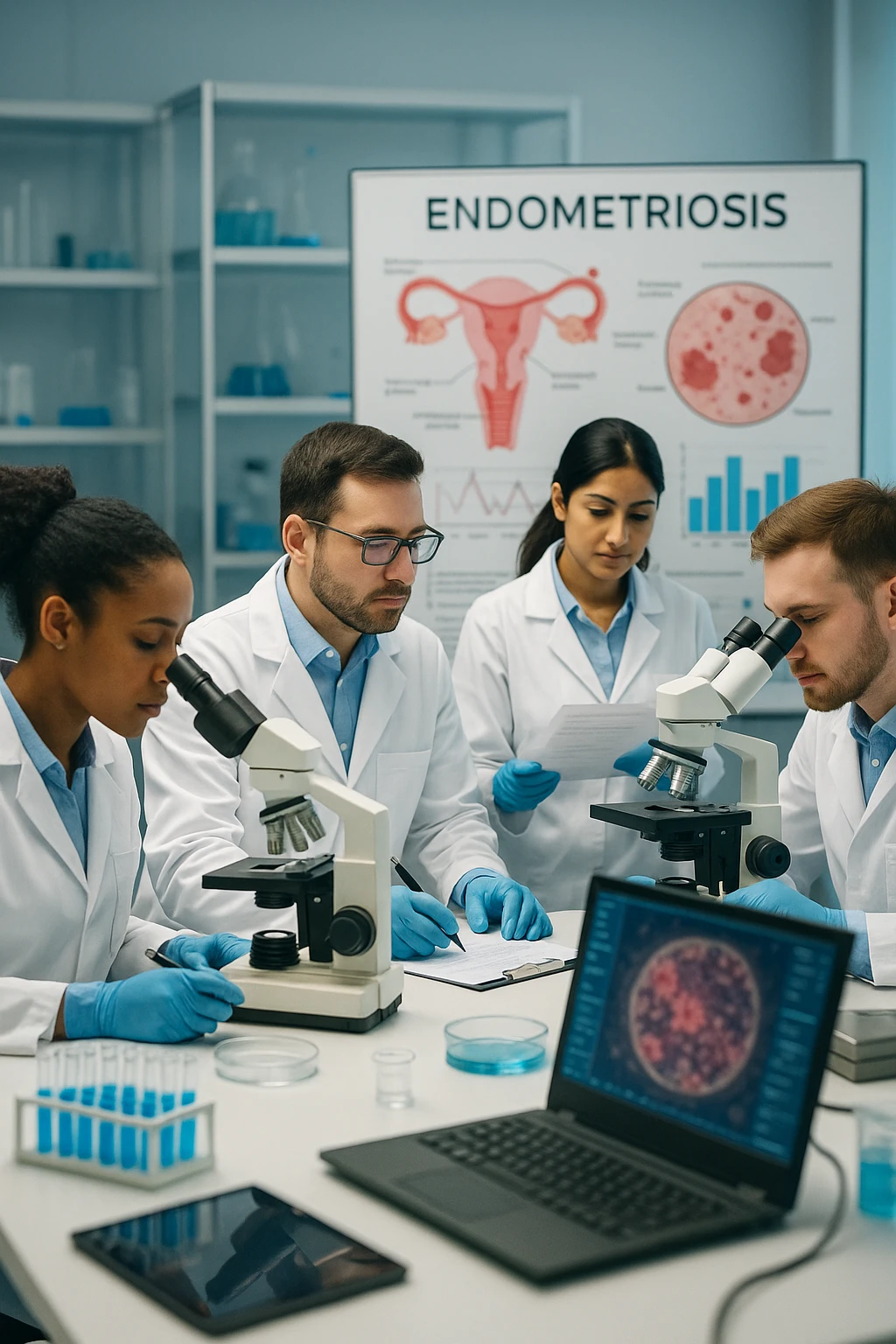 Scienziati americani che studiano l'endometriosi emoji