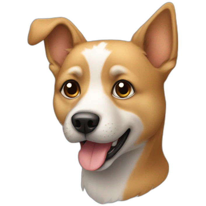 Chien sur un chat emoji