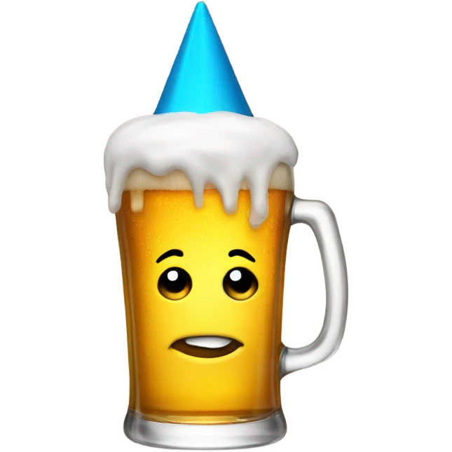 Beer with partyhat  emoji