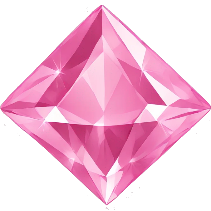 pink diamond with star emoji