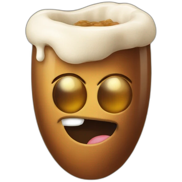 Caca qui boit de la bière emoji