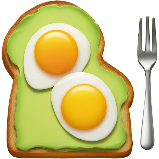Toast with avocado and egg emoji