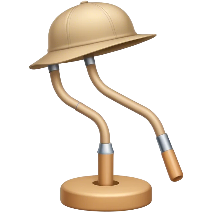curved beige rod with a cap top and a large rounded base emoji