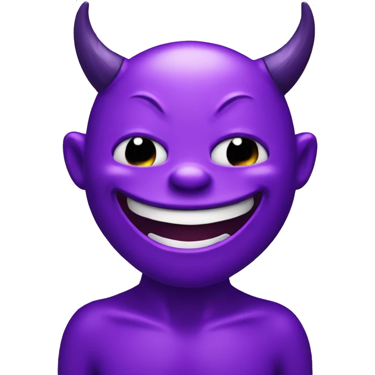 laughing crying purple devil emoji