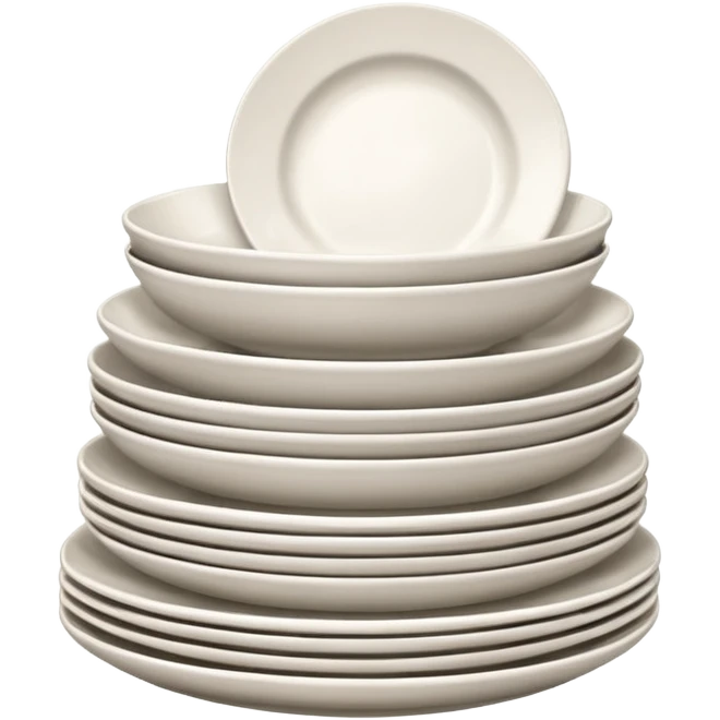 Drying rack for dishes, white plates  emoji