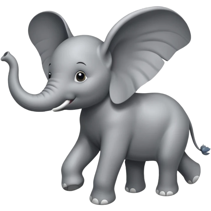 Flying elephant emoji