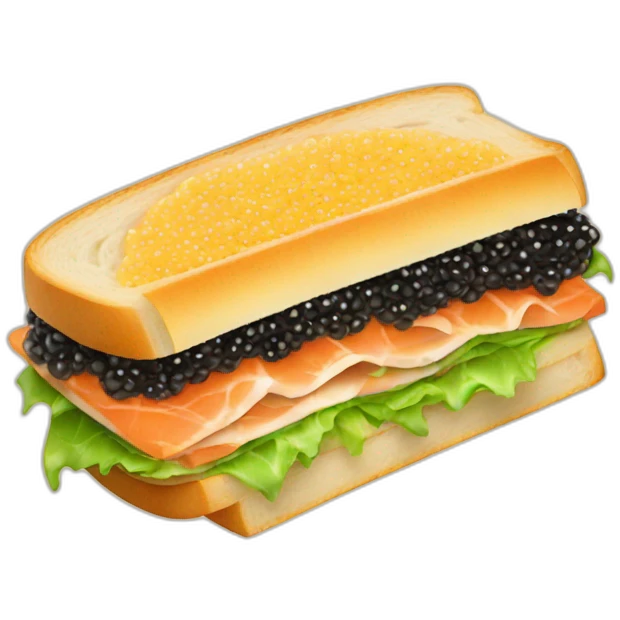 Sandwich with caviar emoji
