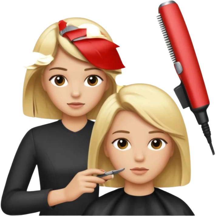 A girl that is getting her hair cut emoji