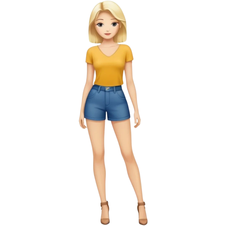 blonde fashion model in a confident full body pose emoji