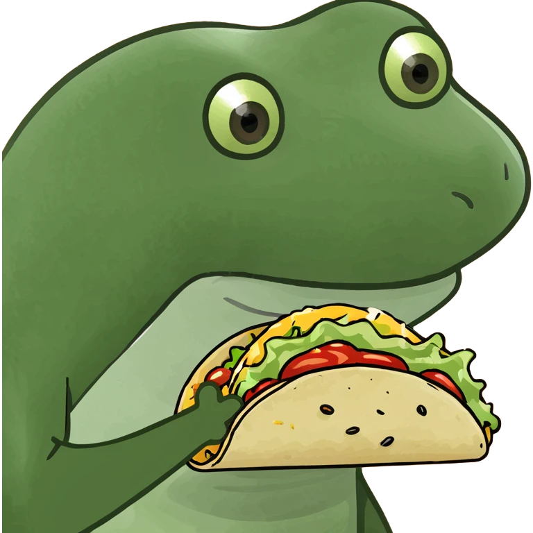 Dolphin eating a taco emoji