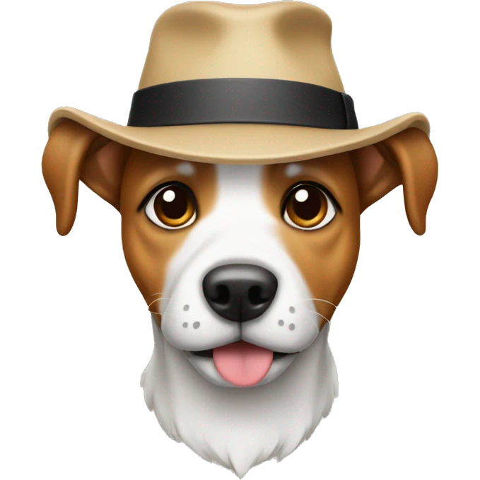 dog wearing hat emoji