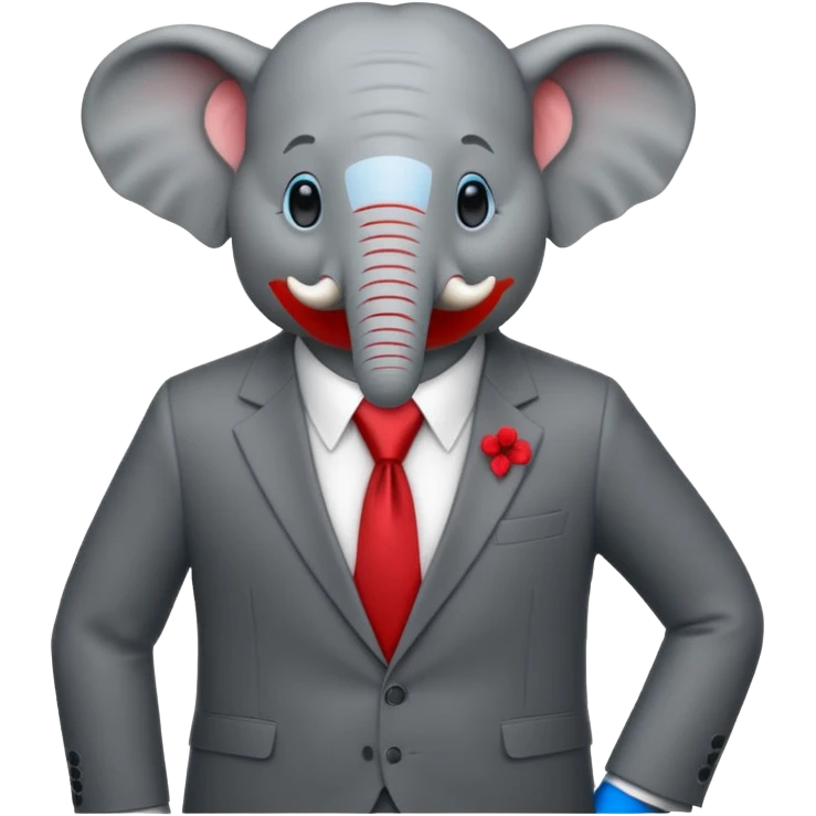 The elephand went in a suit
 emoji