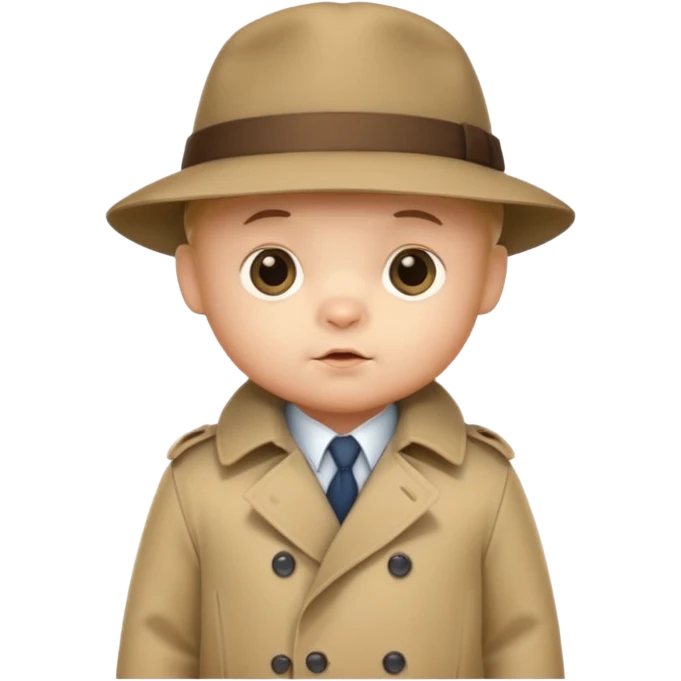 bear baby detective emoji