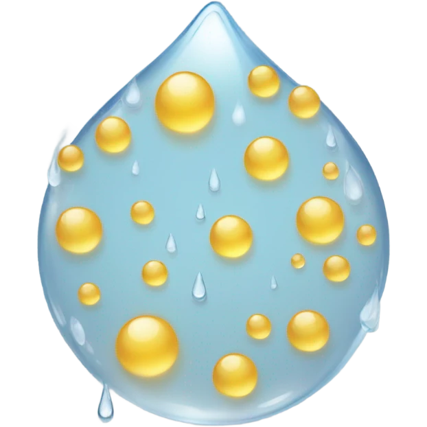 First on top of water drops emoji